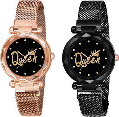 LAXMO Queen Magnet Classy Designer Megnet Belt Top Trending Premium Quality Casual Party Wear Analog Watch - For Women