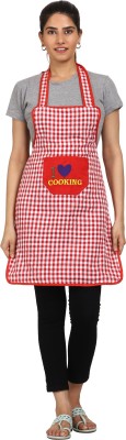 JMI Cotton Chef's Apron - Free Size(Red, Single Piece)