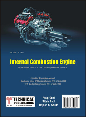 Internal Combustion Engine for GTU 18 Course (VII - Mechanical - 3171923 - Prof. Ele. - V)(Paperback, Anup Goel, Siddhu patil, Rajesh S. Gorde)