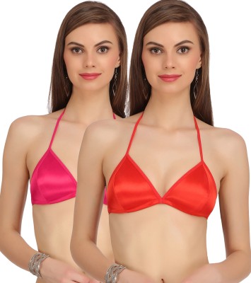 samvar Women Minimizer Non Padded Bra(Pink, Red)