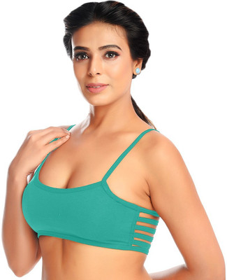 Extoes Six Strap Women Full Coverage Lightly Padded Bra(Light Green)