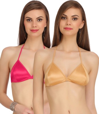 samvar Women Minimizer Non Padded Bra(Pink, Gold)