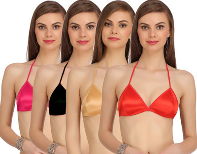 PIBU Satan Bra Women Minimizer Non Padded Bra(Black, Pink, Red, Gold)