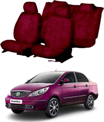 Chiefride Cotton Car Seat Cover For Tata Manza(With Back Seat Arm Rest, 5 Seater, 2 Back Seat Head Rests)