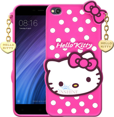 SUNSHINE Back Cover for Mi Redmi 5A -Hello Kitty Case | 3D Cute Doll | Soft Girl Back Cover with Pendant(Pink, Flexible, Pack of: 1)