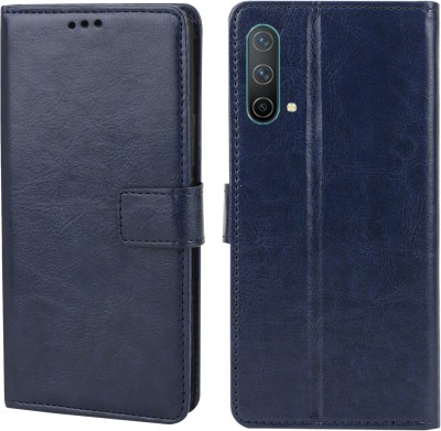 MG Star Flip Cover for OnePlus Nord CE 5G PU Leather Vintage Case with Card Holder and Magnetic Stand(Blue, Shock Proof, Pack of: 1)