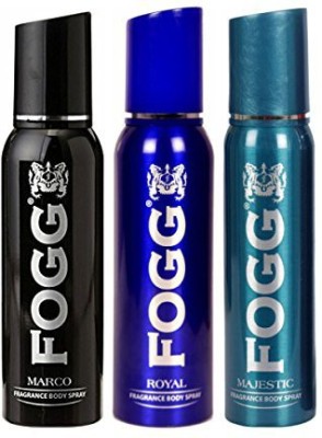 FOGG Marco,Royal & Majestic Body Spray  -  For Men & Women(360 ml, Pack of 3)