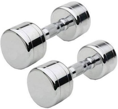 LCARNO Pair of 2.5 kg X 2 Steel Dumbbell Fixed Weight Dumbbell(5 kg)