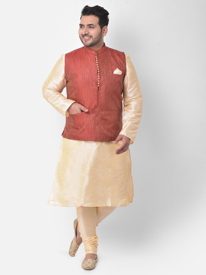 DEYANN PLUS Men Kurta Churidar Ethnic Jacket Set