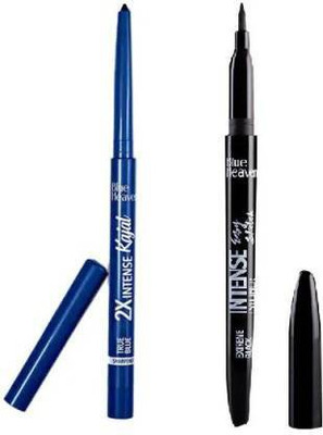 BLUE HEAVEN INTENCE BLUE COLOR KAJAL WITH LINE AND DESIGN SKETCH EYE LINER 1 ml(BLUE, BLACK)