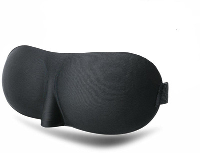 BE SAFE Forever 3D Soft Silk Sleep Mask, Eye Mask for Blind Fold Comfort Eye Shade for Travel - Black(20 g)