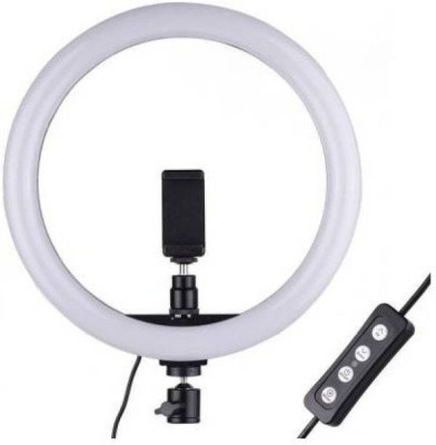 IMMUTABLE 57_RGB Selfie Ring Light with Tripod Stand with 15 Colours and Shutter & Cell Phone Holder, Dimmable Desktop LED Lamp Camera Ring light for Live Stream/Makeup/YouTube Video/Photography/Tik Tok Ring Flash(White)