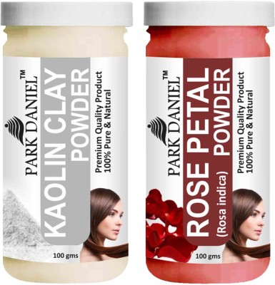 PARK DANIEL Hair Care Combo Of Kaolin Powder & Rose Petal Powder Combo Pack of 2 Bottles of 100 gm (200 gm )(2 Items in the set)