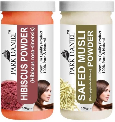 PARK DANIEL Pure & Natural Hibiscus Powder & Safed Musli Powder Combo Pack(200 ml)