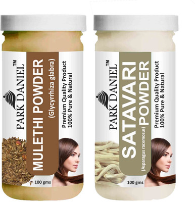 PARK DANIEL Pure & Natural Mulethi Powder & Satavari Powder Combo Pack of 2 Bottles of 100 gm (200 gm )(200 ml)