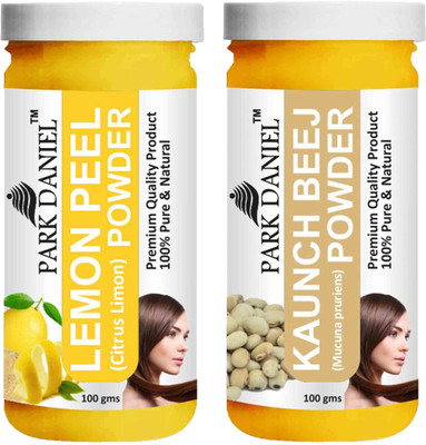PARK DANIEL Pure & Natural Lemon Powder & Kaunch Beej Powder Combo Pack of 2 Bottles of 100 gm (200 gm )(200 ml)