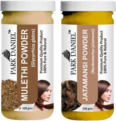 PARK DANIEL Pure & Natural Mulethi Powder & Jatamansi Powder Combo Pack of 2 Bottles of 100 gm (200 gm )(200 ml)