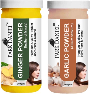 PARK DANIEL Premium Ginger Powder & Garlic Powder Combo Pack of 2 Bottles of 100 gm (200 gm )(200 g)