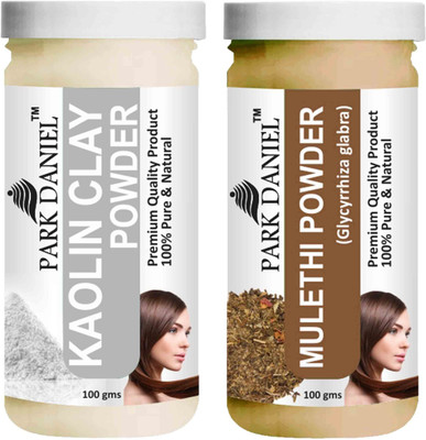 PARK DANIEL Pure & Natural Kaolin Powder & Mulethi Powder Combo Pack of 2 Bottles of 100 gm (200 gm )(200 ml)