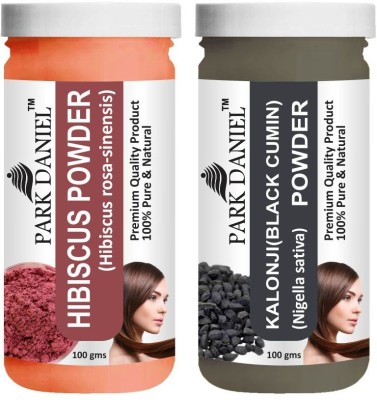 PARK DANIEL Pure & Natural Hibiscus Powder & Kalonji(Black Cumin) Powder Combo Pack(200 ml)