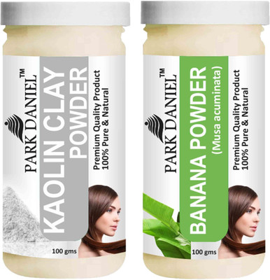 PARK DANIEL Pure & Natural Kaolin Powder & Banana Powder Combo Pack of 2 Bottles of 100 gm (200 gm )(200 ml)