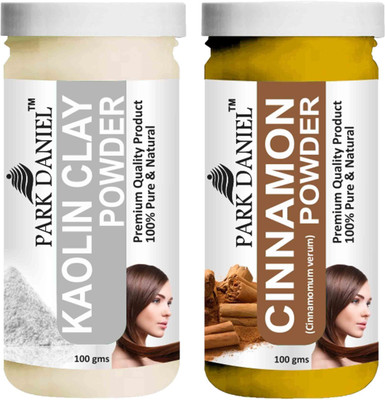 PARK DANIEL Pure & Natural Kaolin Powder & Cinnamon Powder Combo Pack of 2 Bottles of 100 gm (200 gm )(200 ml)