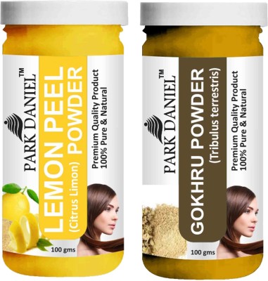 PARK DANIEL Premium Lemon Powder & Gokhru Powder Combo Pack of 2 Bottles of 100 gm (200 gm )(200 g)