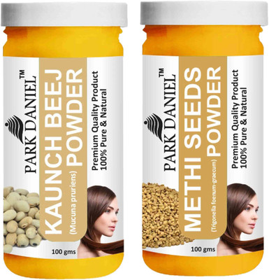 PARK DANIEL Pure & Natural Kaunch Beej Powder & Methi Powder Combo Pack of 2 Bottles of 100 gm (200 gm )(200 ml)
