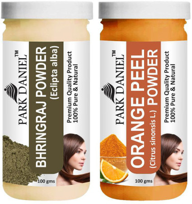 PARK DANIEL Pure & Natural Bhringraj Powder & Orange Peel Powder Combo Pack(200 ml)