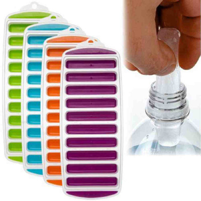 PuthaK Easy Ice Tray Multicolor Plastic, Silicone Ice Cube Tray(Pack of4)