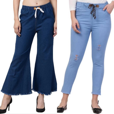 LIKEEFASHION Regular Women Blue Jeans(Pack of 2)
