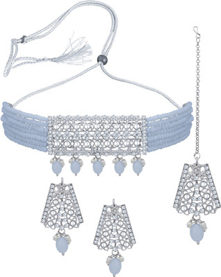 Sukkhi Alloy Rhodium Grey Jewellery Set(Pack of 1)