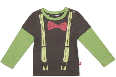 nino bambino Boys Printed Organic Cotton Regular T Shirt(Multicolor, Pack of 1)