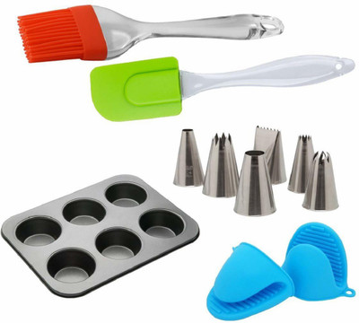AL ATASH baking combo Kitchen Tool Set(Multicolor, Baking Tools, Glove, Spatula)