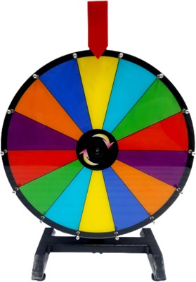 FLORAGREEN Spinning Prize Wheel for Kids Toys Education Learning Games Multicolored Dry Erase Option with 18 inch Diameter Heavy Duty 23.25 inch height(Multicolor)