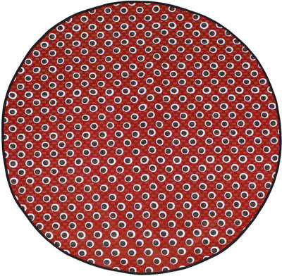 LITHARA Round Pack of 1 Table Placemat(Maroon, Multicolor, PVC)