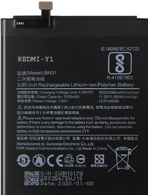 LIFON Mobile Battery For  Xiaomi BN31 Y1/Y1Lite