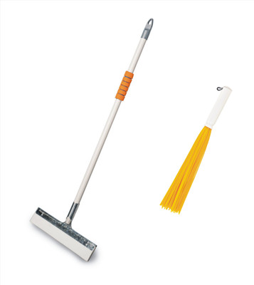 VIMAL Vimal Ecowipe300 Bathroom Floor Cleaning Wiper and TinTin 20” Plastic Wet & Dry Broom Combo Set Floor Wiper(Multicolor)