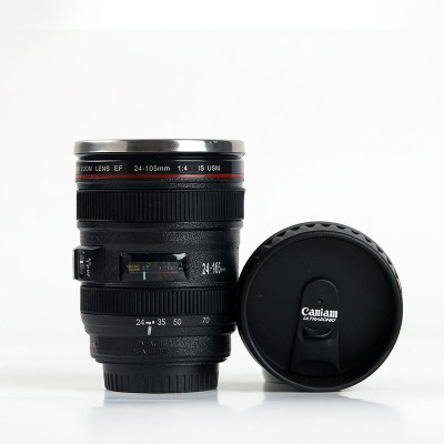 Quicknik KF Plastic Camera Lens Coffee Insulation (400ML) Camera Lens Shaped Plastic Coffee Mug(400 ml)