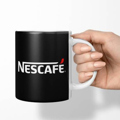 The Modern Gallery Nescafe logo coffee Ceramic Coffee Mug(350 ml)