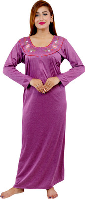 NACNO Women Nighty(Purple)