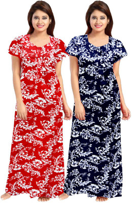 SILVER ORGANISATION Women Nighty(Multicolor)