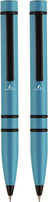 Adalrich ACTIV MATTE BLUE METAL BALL PEN | Set of 2 |Shining Black part | Gift Box Ball Pen(Blue)