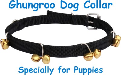 BODY BUILDING Dog Everyday Collar(Extra Small, Black Puppy Ghungroo Collar)