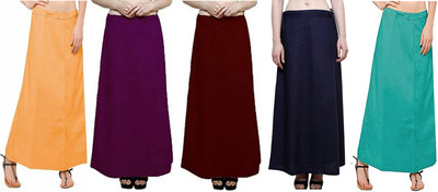 Golden yellow-Jamuni-Maroon -Navy blue-Rama Pure Cotton Petticoat(Medium)