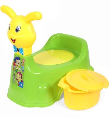 Sukhson India Rabbit Baby Potty Training Seat- Chair for Kids-Infant Potty Toilet Chair with Removable Tray for Babies|Potty Chair Cum Seat Potty Seat for Kids (Green) Potty Seat(Green)