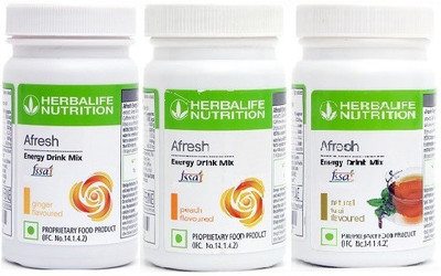 HERBALIFE afresh energy drink mix combo Plant-Based Protein(150 g, lemon, GINGER, tulsi)