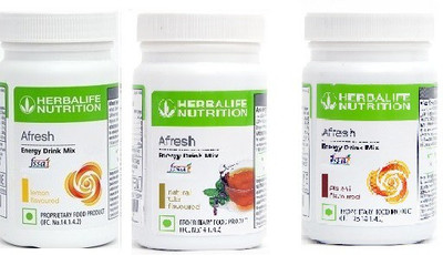 HERBALIFE afresh energy drink mix combo Plant-Based Protein(150 g, lemon, elaichi, tulsi)