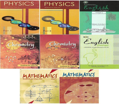 NCERT Textbook ( Physics Part- 1&2, Chemistry Part- 1&2,Math Part- 1&2 English Part- 1&2 ) For Class 12th Set Of 8 Books Paperback Binding CBSE Board(Paperback, NCERT)