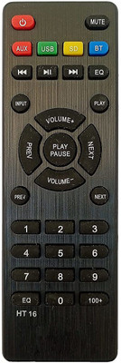 LipiWorld HT16 Home Theater Multimedia System Remote Control Compatible for woofer System Zebro-nics Zebronics Remote Controller(Black)